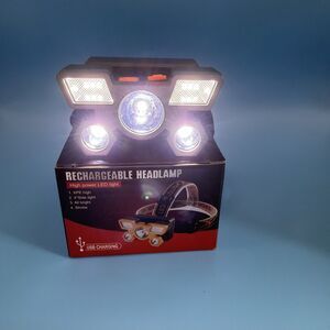 Rechargeable LED Headlamp - USB Charging, XPE High Power, Waterproof,2in X 3.5in